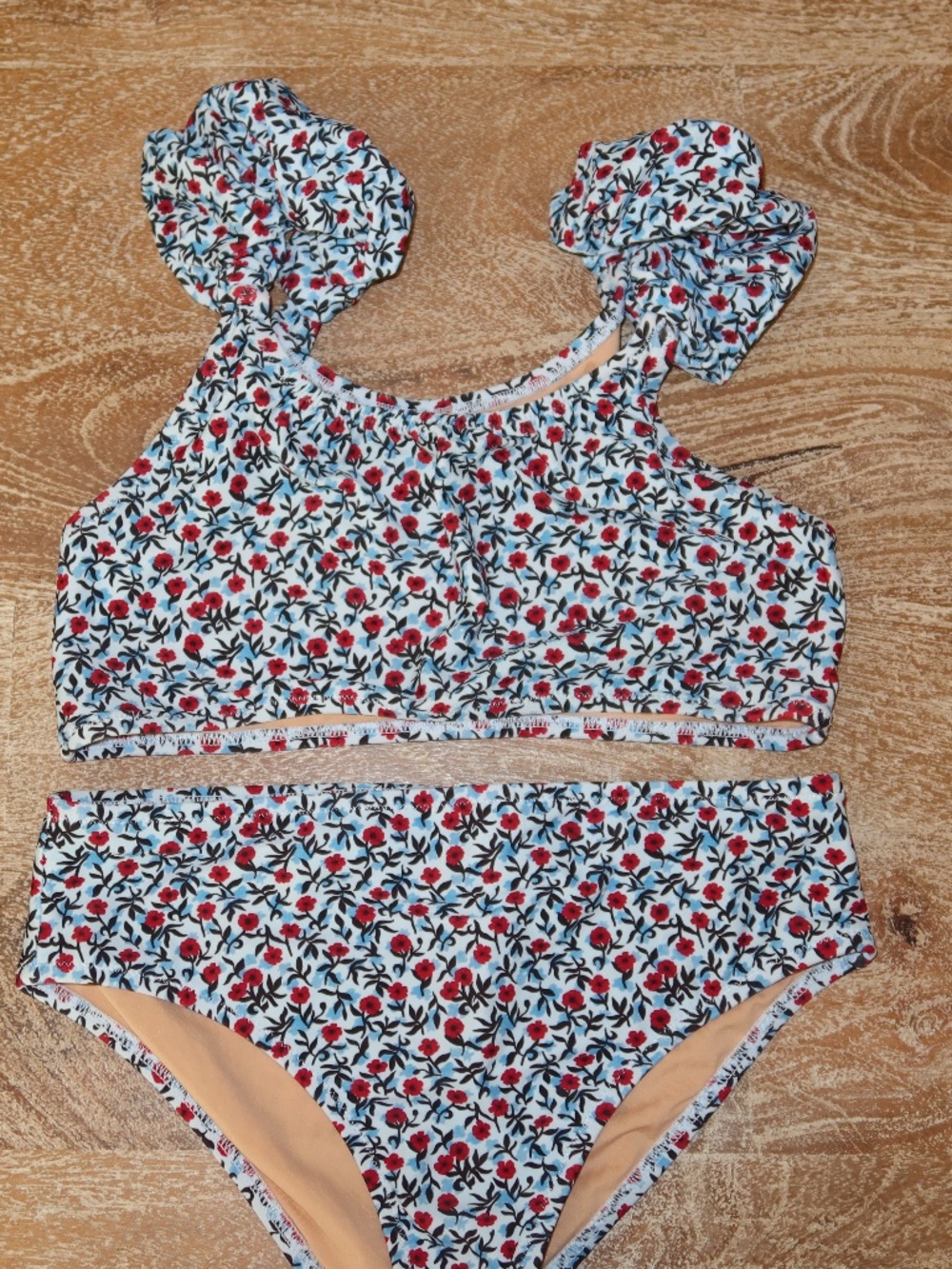 J Crew Girls Two Piece Swimsuit Size 10/12